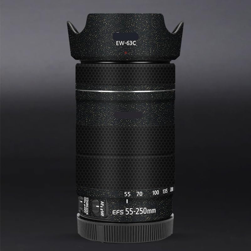 Funda protectora adhesiva para lente Canon EF-S 55-250mm f/4-5.6 IS STM III - Color Estrella Negra miniatura 1