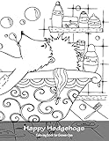 Happy Hedgehogs Coloring Book for Grown-Ups 1