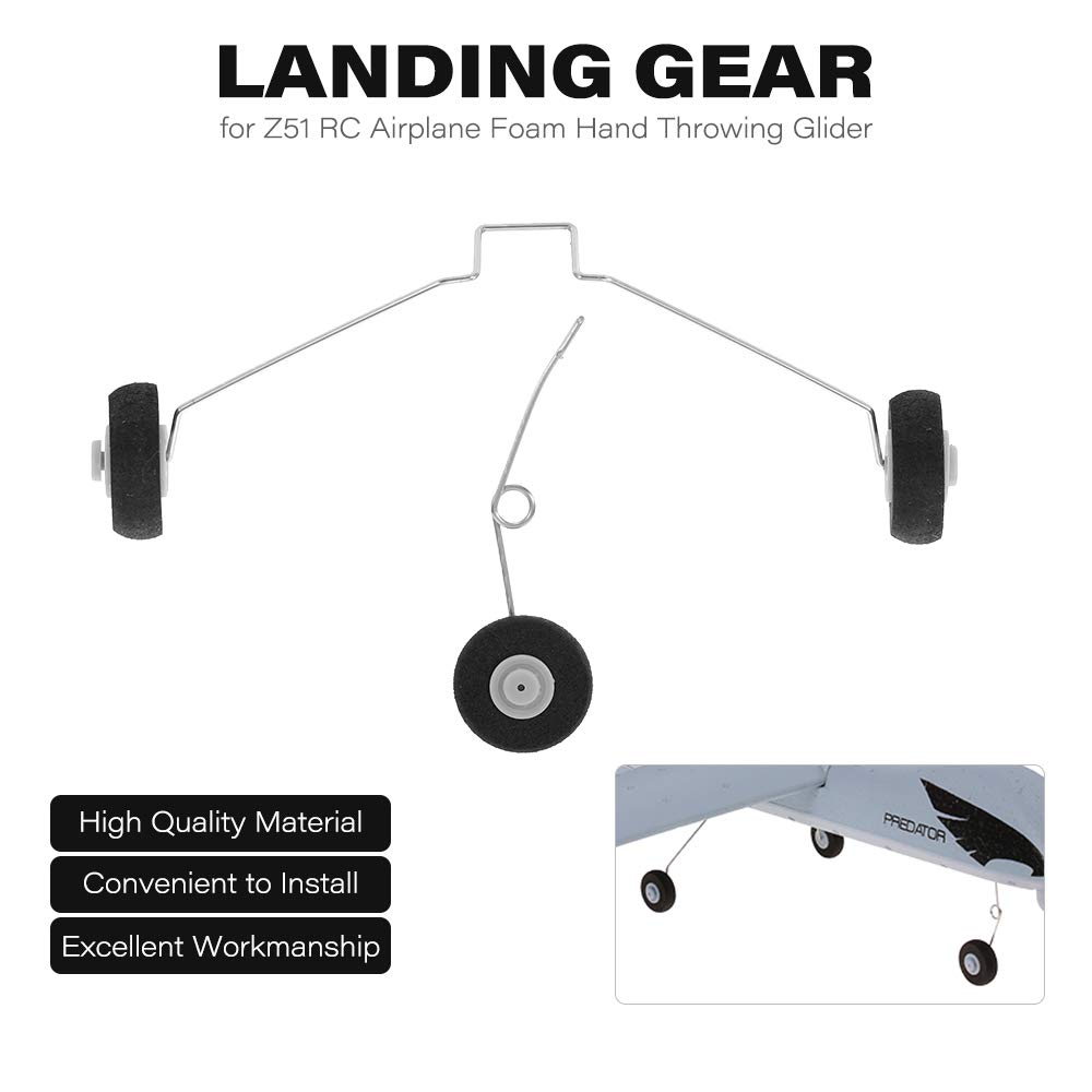 Goolsky Landing Gear w/Wheels for Z51 RC Airplane Foam Hand Throwing Glider Drone DIY