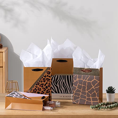 Gold Gift Bags with Tissue Paper - 4 Pack for $7.99 - Image 4