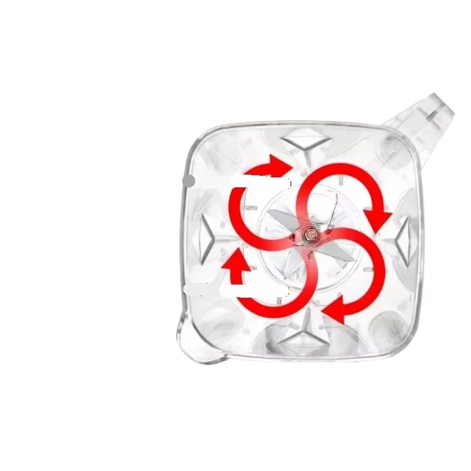 Brocca quadrata da 2 litri con lama seghettata e coperchio for G5200/T5300