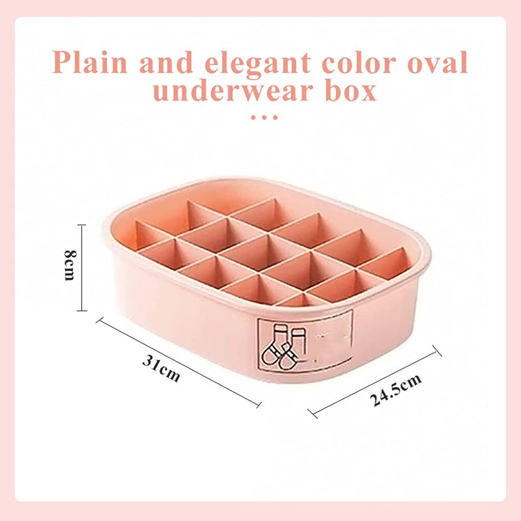 sous-vêtements Placard Organisateur Tiroirs de Rangement en Plastique Diviseur Boîte de Rangement avec Compartiments Chaussettes Shorts Soutien-Gorge (Argento)