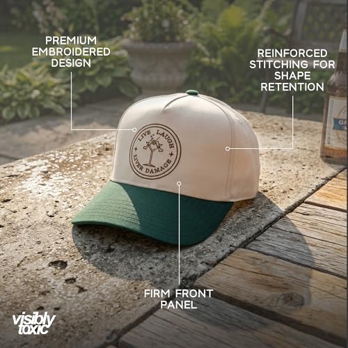 Image of Visibly Toxic Funny Trucker Hats, Embroidered Snapback Hat, Adult Humor | Structured front, Adjustable strap, Breathable, Unisex, Funny gag gift, High Profile fit