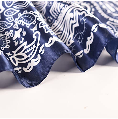 35" Satin Head Scarf for Women | Floral Silk-like Bandana | Versatile Wrap/Scarf/Shawl | Soft Stylish Daily/Party4
