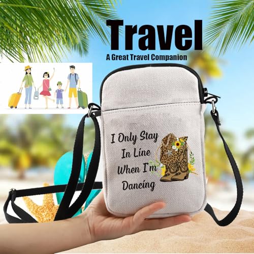 PXTIDY Line Dance Gift Country Dancer Gift Western Country Music Line Dancing Crossbody Bag Music Dance Bag Line Dancer Purse4