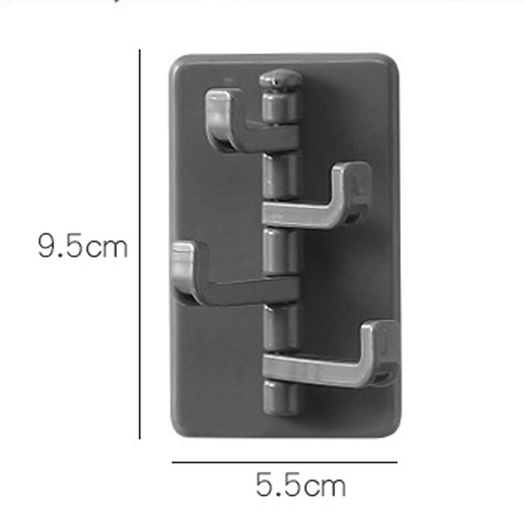 Genérico Toallero Gancho para Arriba 2 Paquetes de Ganchos giratorios Toallero Baño Montado en la Pared Estante de reinicio Sin Perforaciones Sin Rastro Ganchos Adhesivo Fuerte (Color: D) w