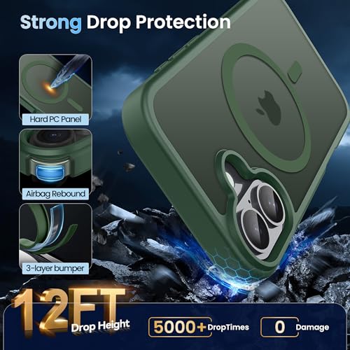 Image of CACOE Magnetic Case for iPhone 17 6.3 inch, Dark Green