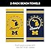 Northwest Michigan Wolverines NCAA Homebreak Beach Towel 2 Pack 30 x 60 Inches