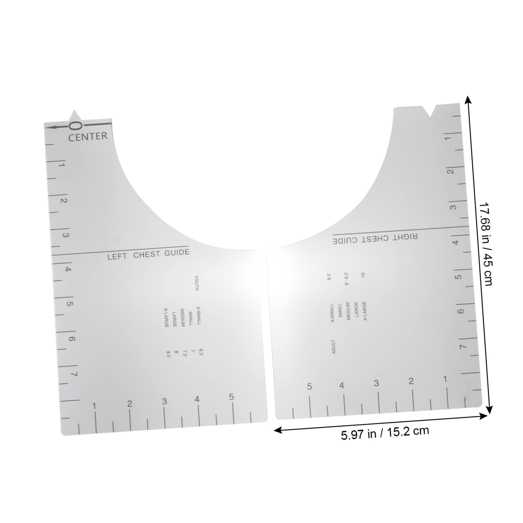 Housoutil 3 Piezas Regla para Costura y Confección Herramienta de Medición Transparente y Plegable Guía Curva para Tela para Bordado y Manualidades