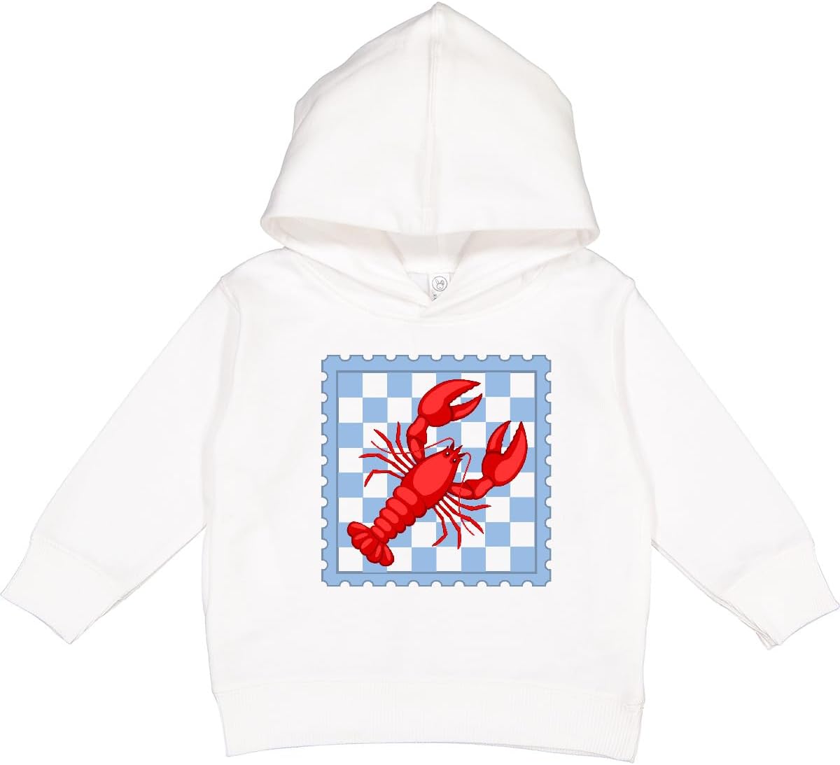 inktastic Lobster Checkered Stamp Coastal Toddler Hoodie