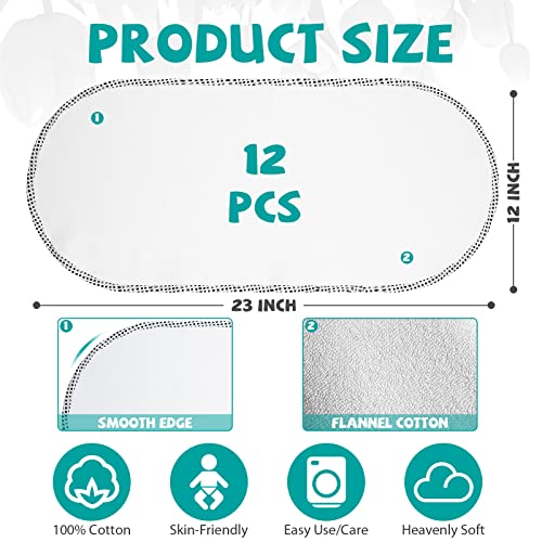 12 Pack Baby Waterproof Changing Pad Liners Portable Baby Changing Mat Soft Flannel Cotton Changing Table Cover Liners Reusable Changing Table Pads For Boys Girls #TOP1