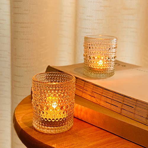 Tririte 12 PCS VOTIVE CANDLE HOLDERS 12 Pcs Clear Glass Tea Light Candle Holder thumb #7