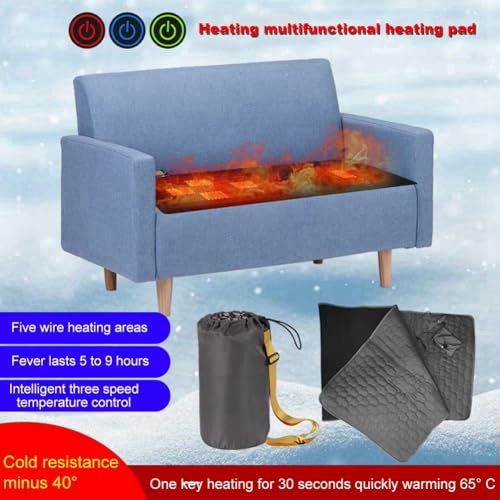 Tapis de couchage chauffant portable à température réglable pour extérieur