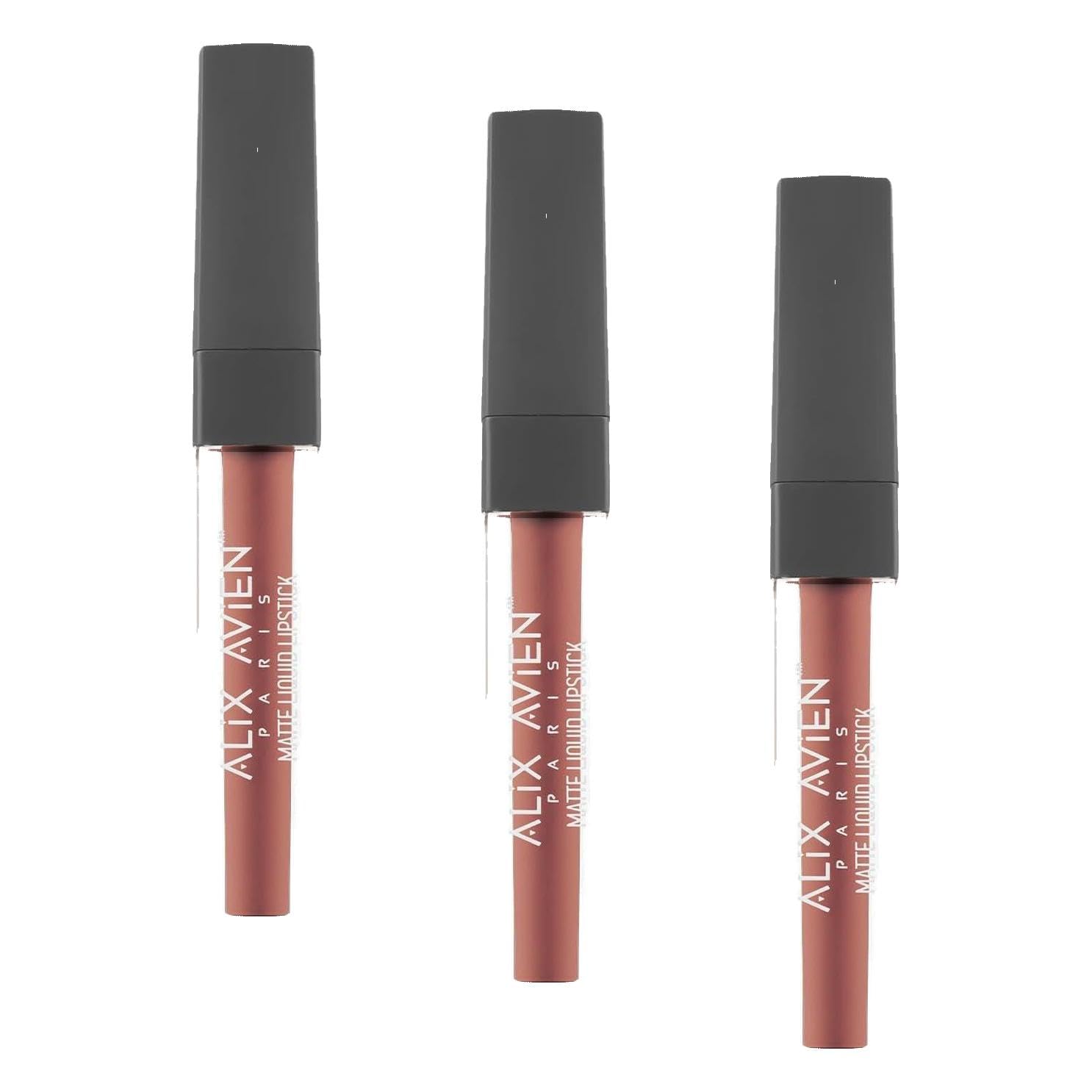 ALIX AVIEN Uzun Süre Kalıcı Kadifemsi Kuruma Yapmayan Mat Likit Ruj - Matte Liquid Lipstick 504 Spicy Terracott (3 paketi)