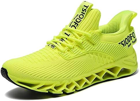 Ezkrwxn Men Sneakers Size 6.5 for Mens Runing Shoes Athletic Walking Tennis Lightweight Breathable Shoes Non Slip Comfort Casual Jogging Sneakers Fluorescent Green