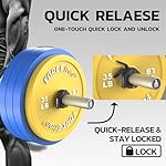 Quick Release Olympic Barbell Collars 2" (Pair) - Non-Slip Weightlifting Barbell Clips for Secure Powerlifting, Home & Gym - High-Strength Metal Bar Clamps - Image 2