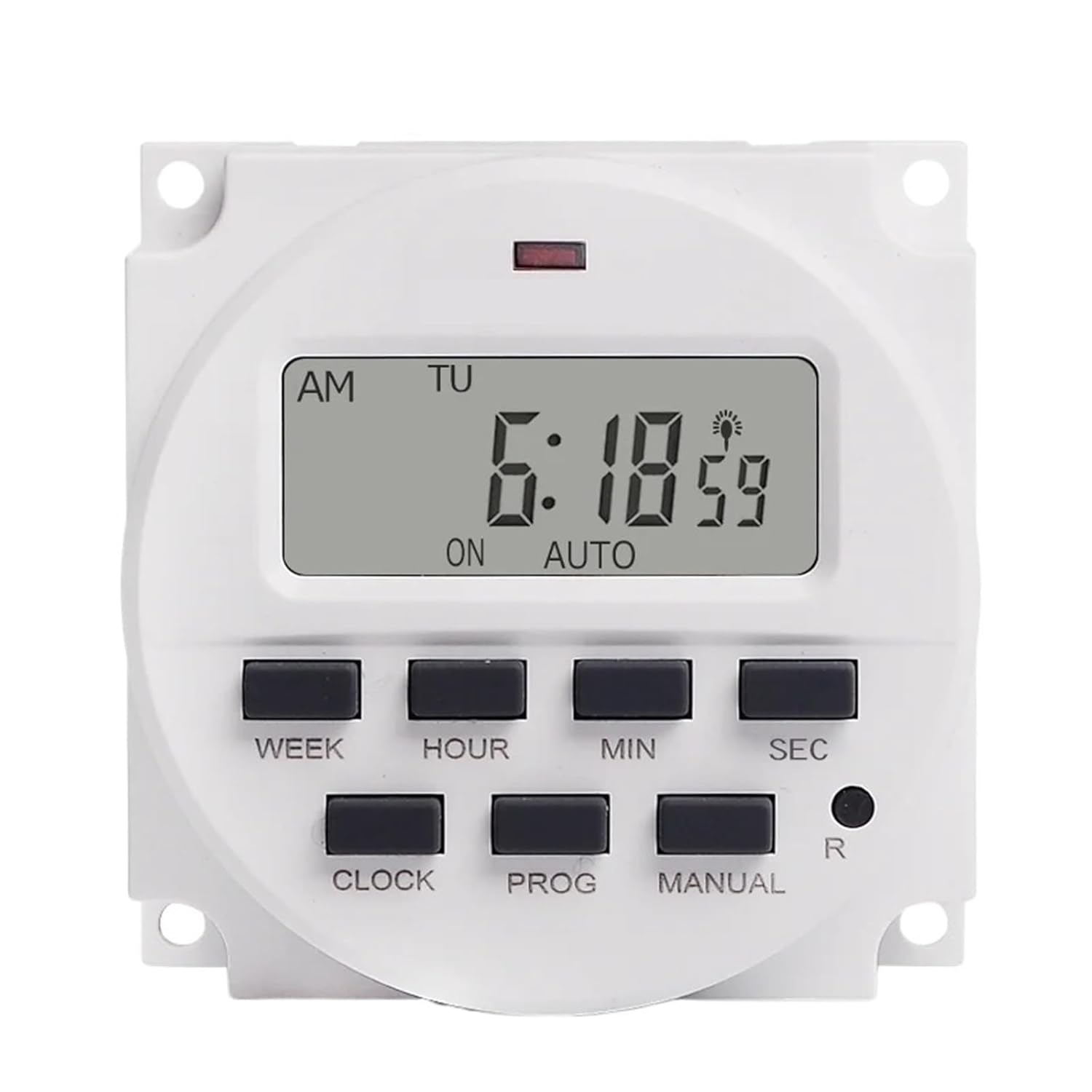 TM618SH 1 Second Interval 5V/12V/24V/110V/220V Digital LCD Timer Switch, 7‑Day Programmable Time Relay with Countdown(24V)