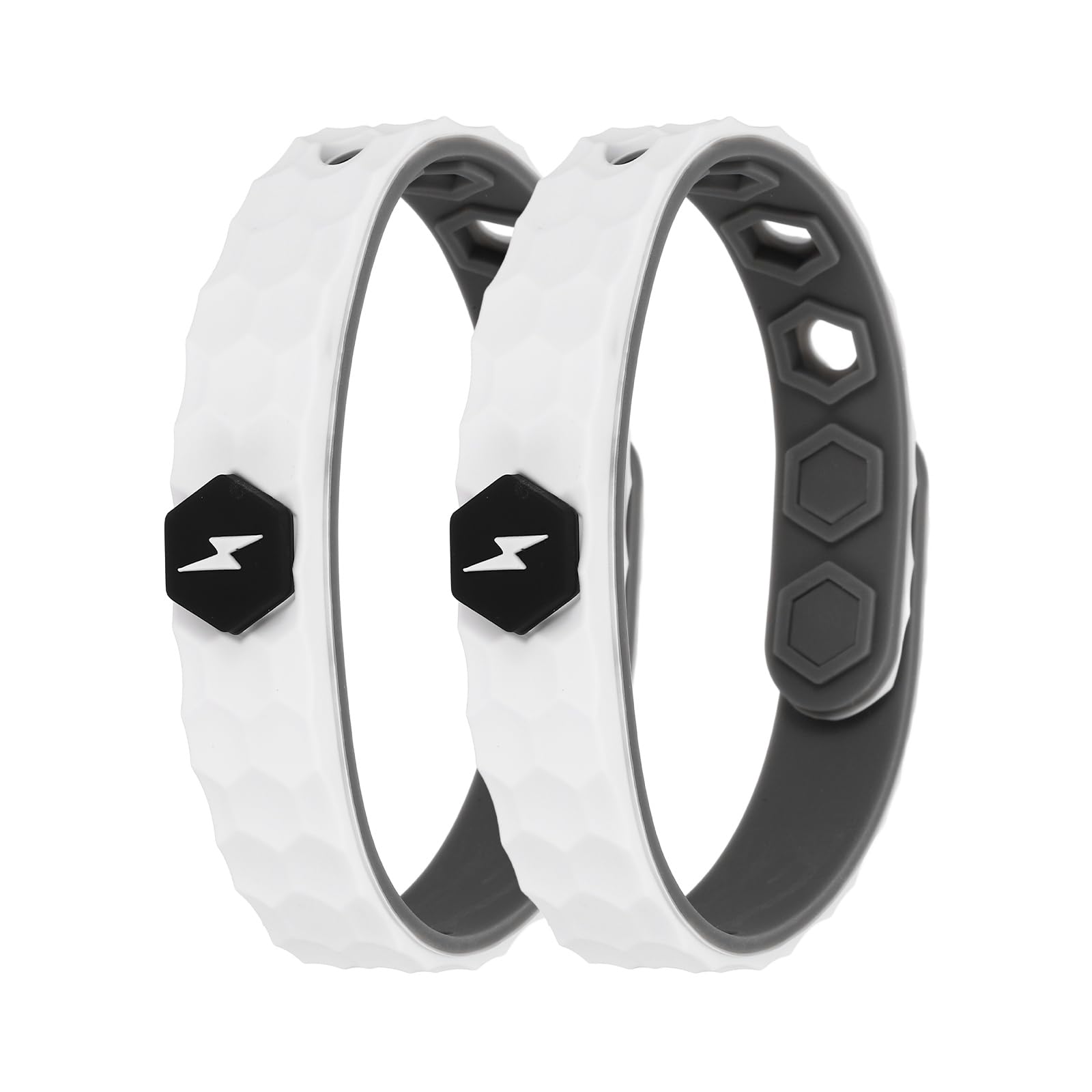 sourcing map Anti Static Bracelet, Adjustable Anti Static Silicone Wristband Designed with Rhombus/Lighting