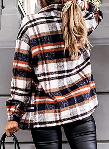 Dokotoo Womens Corduroy Button Down Shirts Boyfriend Long Sleeve Oversized Blouses Tops - Image 3