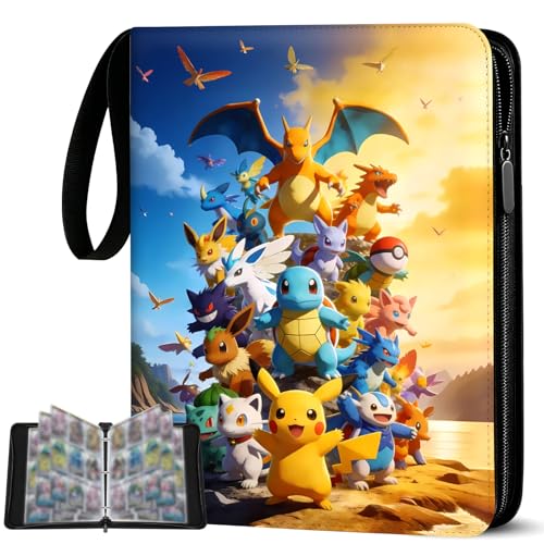 TATAFUN Sammelalbum für Karten 50 Seiten 900 Taschen Sammelkarten Album Tragbar Karten Sammelmappe PU Material mit Wasserdichter Oberfläche (900)
