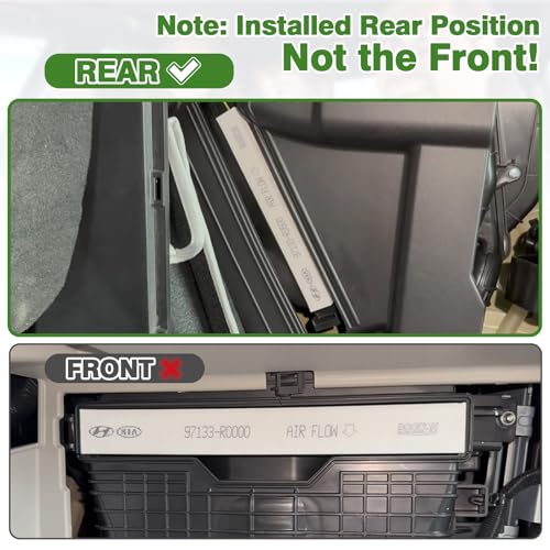Image of 2-Pack Rear Cabin Air Filters for Kia Carnival 2022-2024 2025 2026 (3.5L) | Replace #97133-R0500 (Rear Installed, Not Front) Cabin Filter Automotive Replacement Air Filters Car Accessories