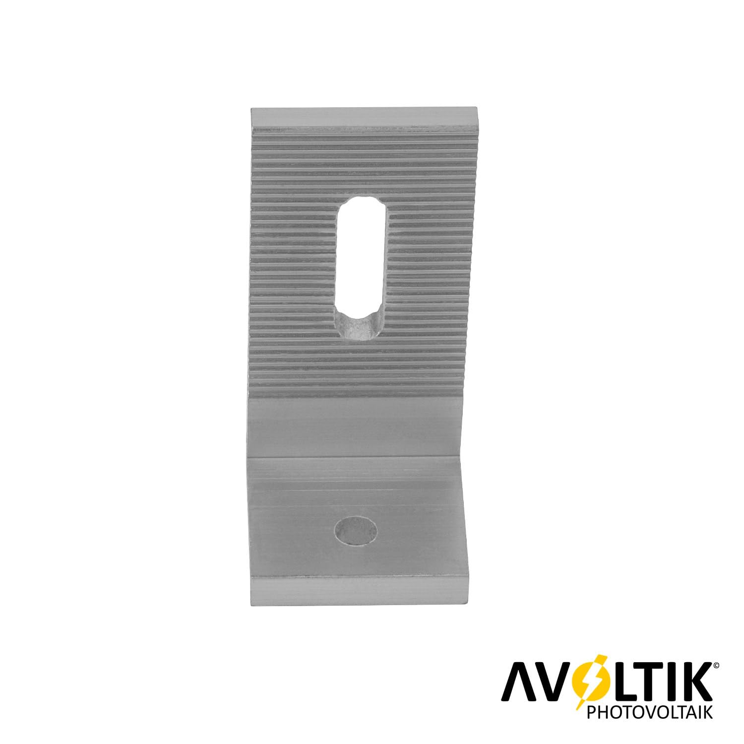 avoltik Lot de 10 équerres en L en aluminium 90° pour montage de panneau solaire robuste I Support en L avec trou oblong pour M8 I Support solaire pour toit/toiture, etc.
