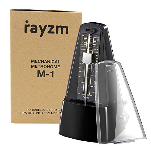Rayzm Metronom mechaniczny o wysokiej precyzji do wszystkich rodzajów instrumentów muzycznych(fortepian,bęben,skrzypce/gitara/gitary basowej i instrumenty dęte),pierścień Audible Click & Bell Ring
