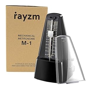 Rayzm Mechanische metronoom met hoge precisie voor alle muziekinstrumenten (piano/trommel/viool/gitaar/bass & blaasinstrumenten), Audible Click & Bell ring, traditionele piramide