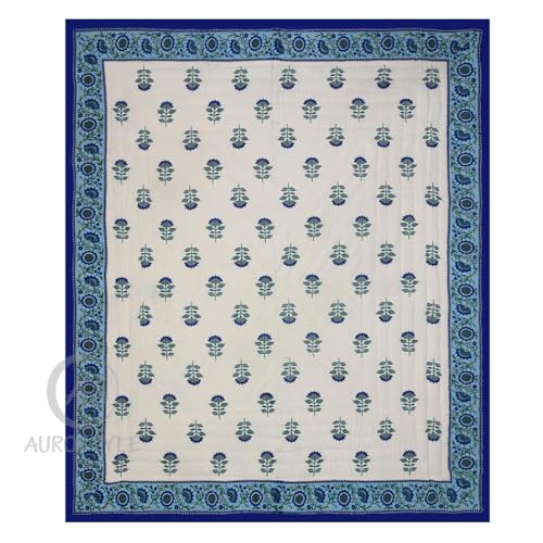 Image of EMIOUR 400 TC Pure Cotton Soft Jaipuri AC Quilt /Razai /Rajai Floral Print,Jaipuri razai Double Bed for Winter Printed (Multicolor, Double Bed, 90 x 105 inch) (Design 4, Single Bed)