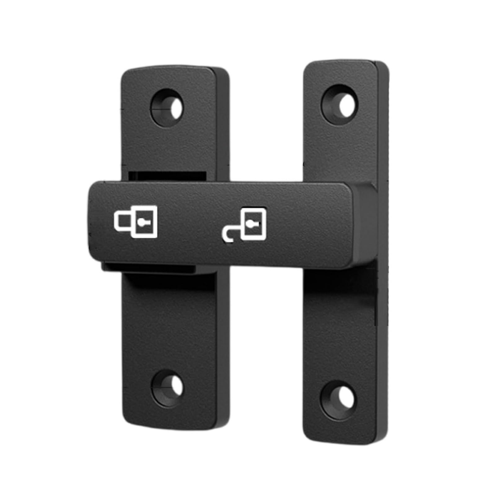 Portable 180 Degree Foldable Door Bolt, Zinc Alloy Heavy Duty Latch Lock for Shed Cabinet Gate(Black White)