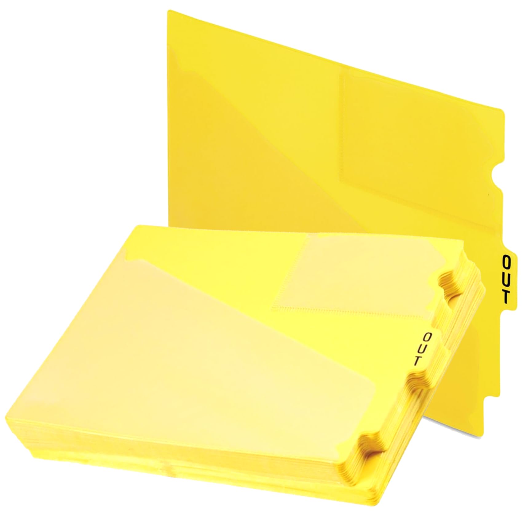 Pendaflex 13544 Endlasche Vinyl Outguides mit Mittellasche gedruckt, Briefgröße, gelb, 50 Stück