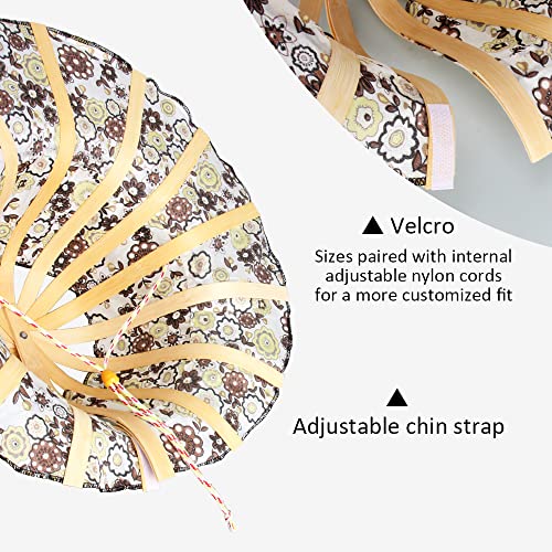 Sombrero plegable de bambú 2 en 1 para mujer miniatura 4