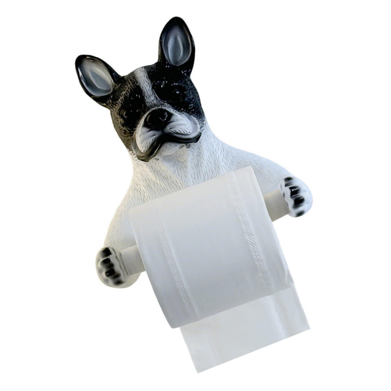 Yhplxyuus Holder Wall Mount French Dog Shaped Towel Holder for Dispensing Paper Towels and Hanging Bath Towels Adorable Animal Rack