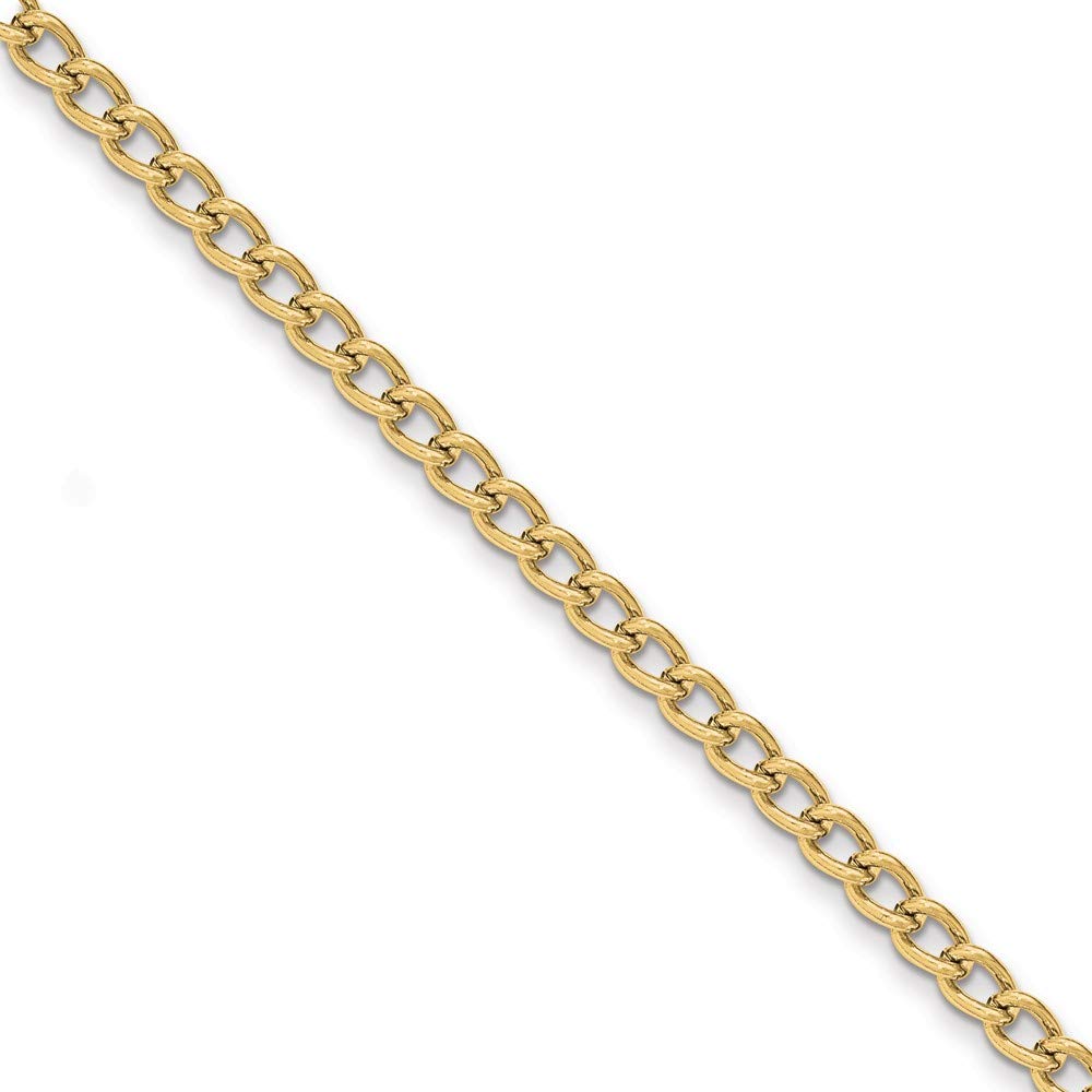 Jewels By Lux Gold-Tone Steel 4.75mm Curb Pocket Watch Chain Necklace