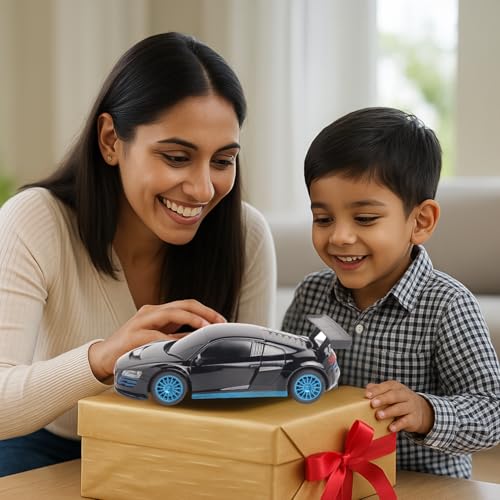 Image of Remote Control Car for Kids |Rechargeable High Speed RC Car with Lithium Battery |Type-C Charging |LED Headlights |Black