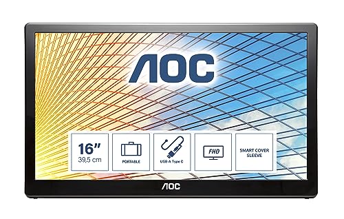 AOC E1659FWU - Monitor de 15,6', color negro