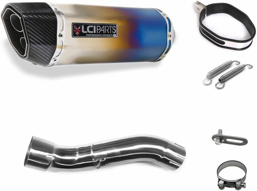 汎用　LCIPARTS　ラウンドフルチタンマフラー　差込径50.8mm 汎用 LCIPARTS ラウンドフルチタンマフラー 差込径50.8mmスリップオン