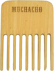 Pente de Madeira para Barba Modelo Garfo Muchacho - Controle o Frizz e Modele Sua Barba com Estilo