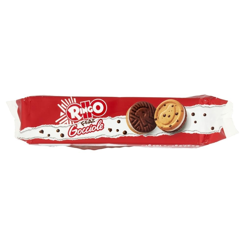 Italian Gourmet Bundle Gefüllte Sandwich-Kekse Milchcreme 12x 165g + Italian Gourmet Polpa Gratis – Limited Edition Ringo feat. Gocciole, Kakao- & Schokotropfen-Kekse, 72 Snackportionen, Vorrat 1,98kg