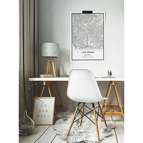 Squareious Las Vegas Map Poster Print | Modern Black And White Wall Art | Scandinavian Home Decor | Nevada City Prints Artwork | Fine Art Posters 9X11 #TOP4