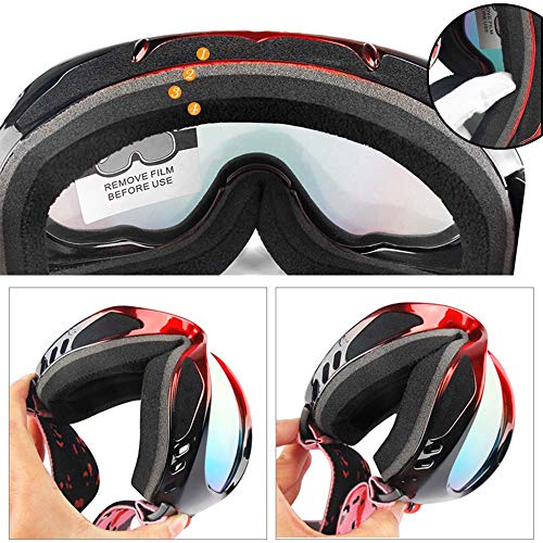 Lunettes de ski anti-brouillard à double écran interchangeable silver - 6