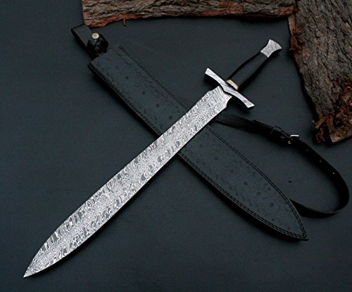Hand Forged Damascus Steel French Dagger Viking Hand Made Double