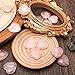 Crystals and Healing Stones Rose Quartz Heart Crystals 100% Natural Crystal Cute Mini Pocket Stones Palm Worry Stone Bulk Chakra Crystals and Stones for Women with Gift Box (20PCS)