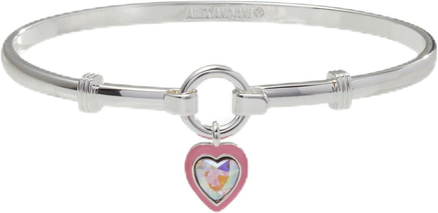 Alex and Ani Crystal Heart Clip Bangle