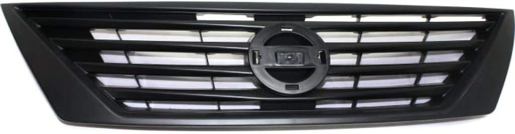 Grille For Nissan Versa Sedan 2012-2014, Textured Gray Shell And Insert