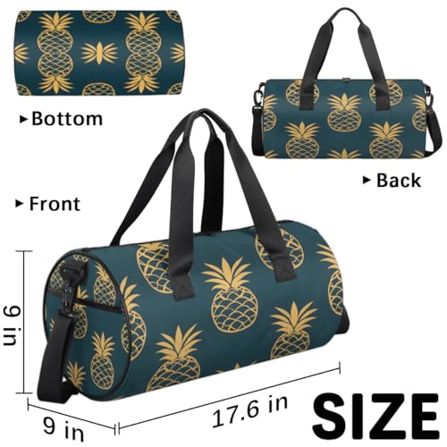 Lightweight Travel Duffle Bag Cute Pineapples Print Gym Bag for Women Men Stylish Small Duffle Bag for Fitness Yoga Travel Overnight Sport2