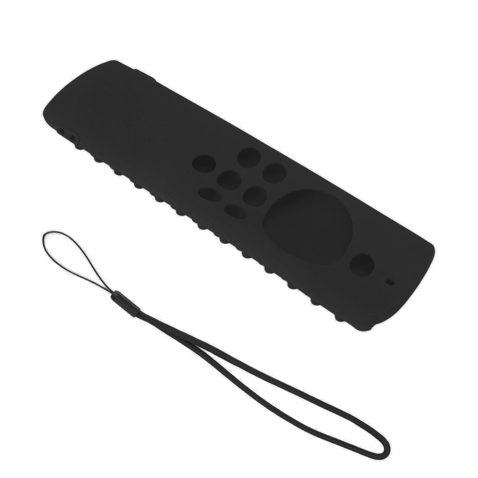 Funda de silicona para control remoto, lavable, protector de control remoto a prueba de golpes para Fire TV Stick Lite (negro)