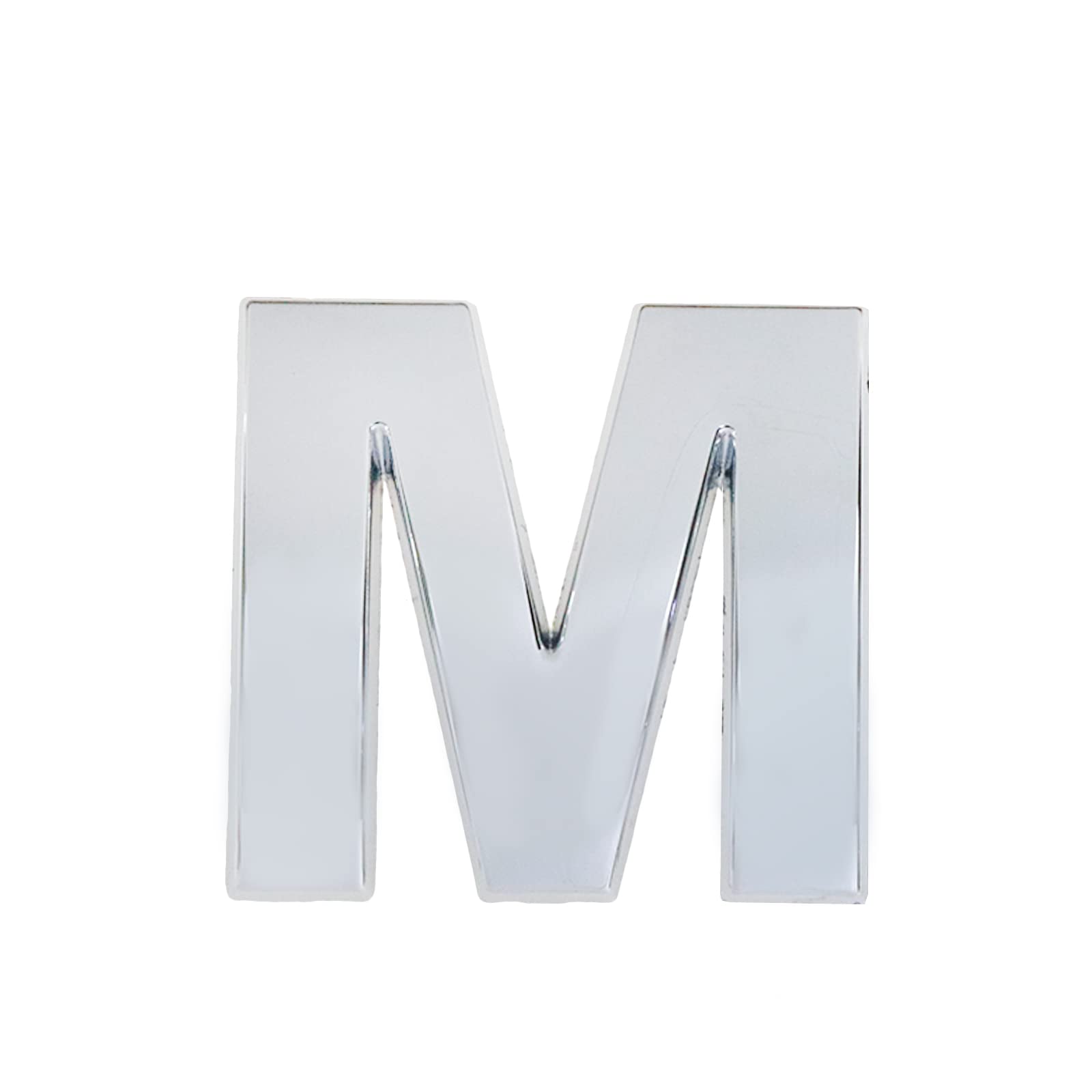 Modengzhe 3D Metal Car Emblem Letter M Sticker Chrome Plating Zinc Alloy Automobile Symbol Badge Decal