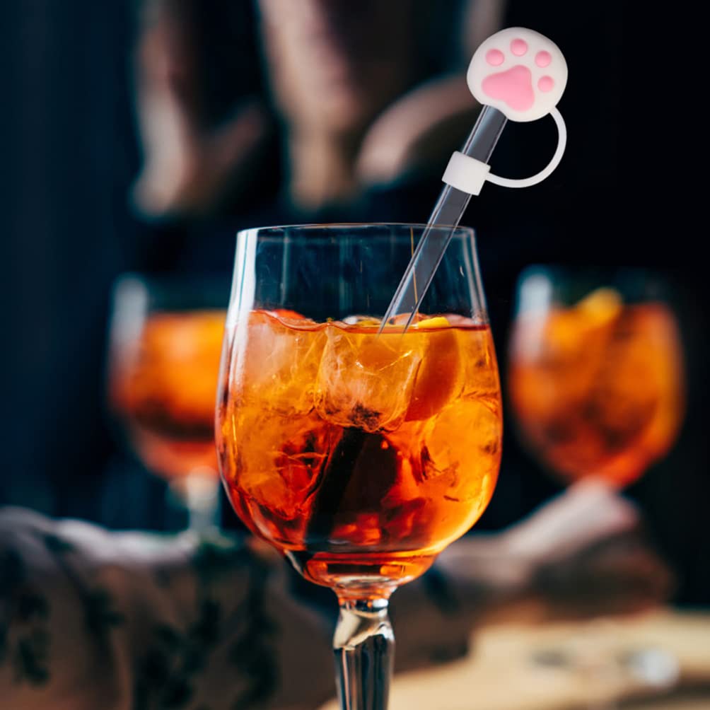 2pcs Cat Pad Straw Toppers Reusable Drinking Straw Covers Straw Plugs Tumblers Cup Accessories