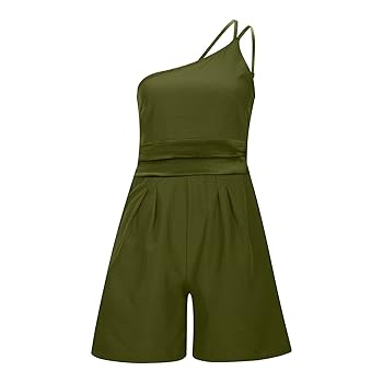 Amazon.com: Ozmmyan Women's Summer One Shoulder Jumpsuits